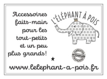 Elephant à pois